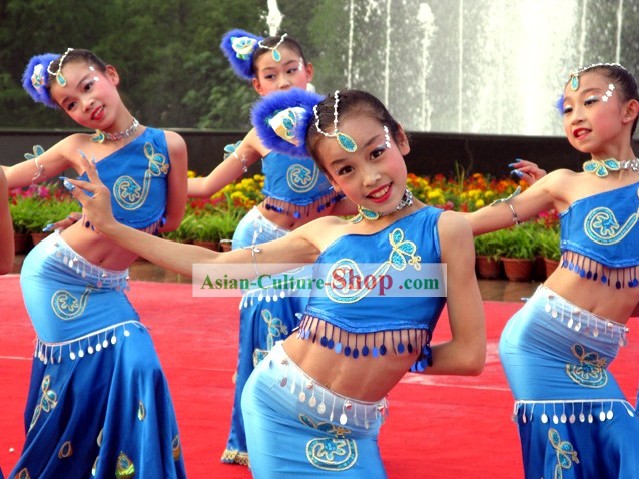 Chinese Traditional Dai Minority Dance Costume for Children