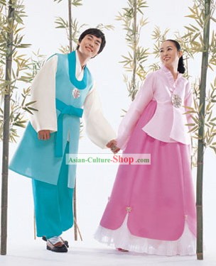 Traditional Korean Hanbok for Husband and Wife