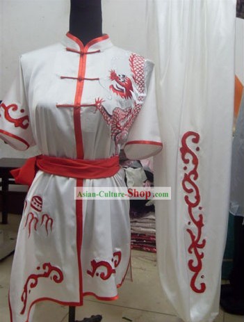 Top Competition and Performance Silk Kung Fu Dragon Uniform