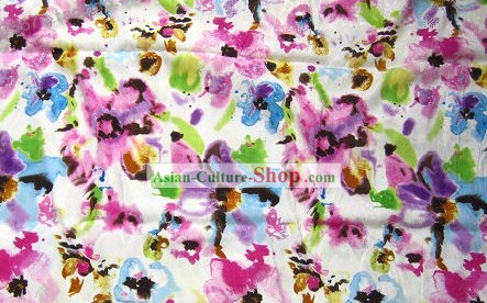 Traditional Chinese Silk Flower Fabric