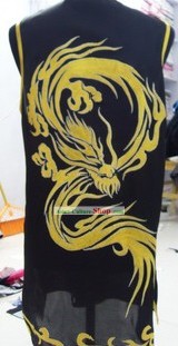 Chinese Dragon Embroidery Tai Chi Silk Robe