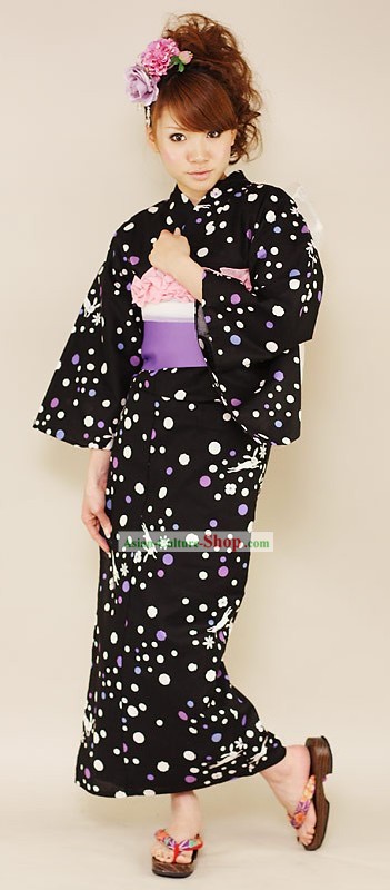 Japanese Garment Yukata Kimono Complete Set