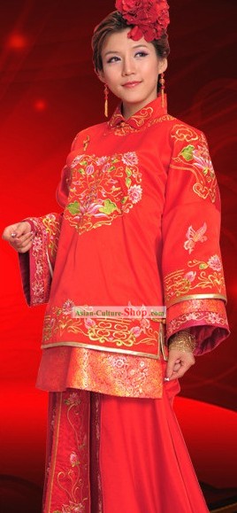 Chinese Classic Ceremonial Wedding Dress for Women