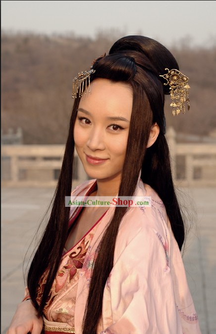 Chinese Classic Beauty Long Wig and Hair Clasp
