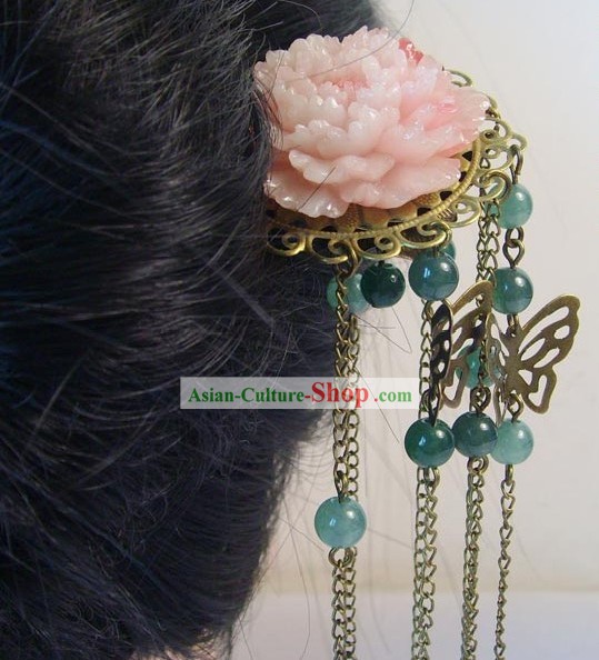 Traditional Chinese Handmade Butterfly and Flowr Hairpin