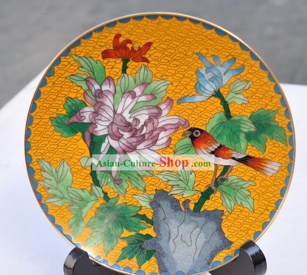 Chinese Classic Cloisonne Decoration Plate