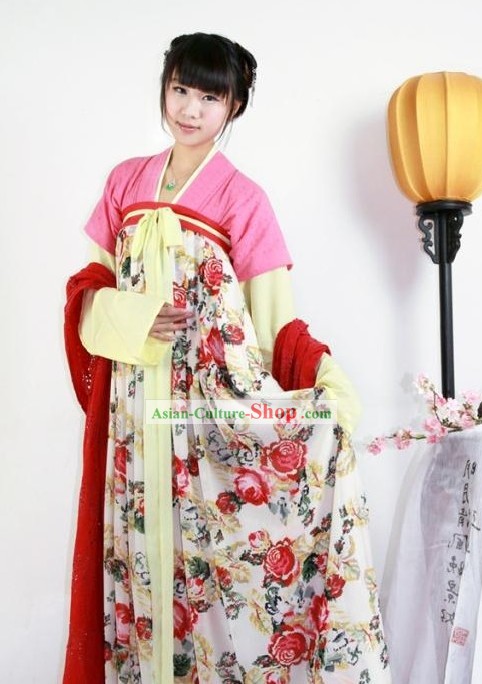 Ancient Chinese Tang Dynasty Palace Girl Costumes