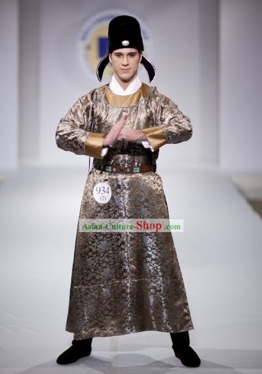Ancient Chinese Tang Dynasty Men Clothing and Hat