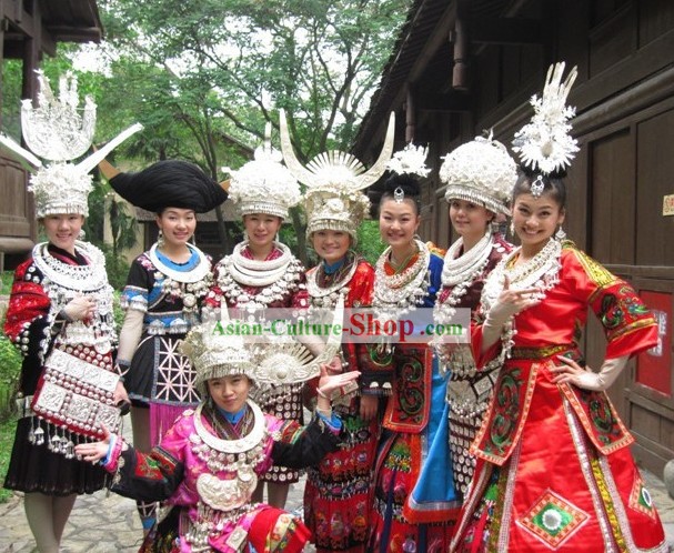 Chinese Minority Eight Costumes Sets
