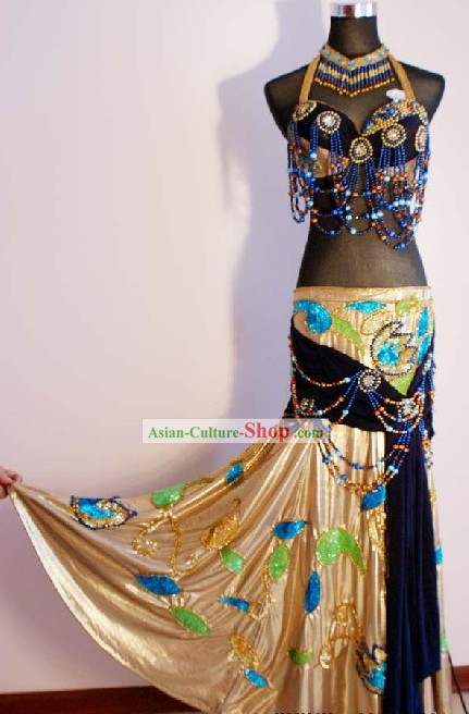 Top Belly Dance Performance Costumes Complete Set for Women