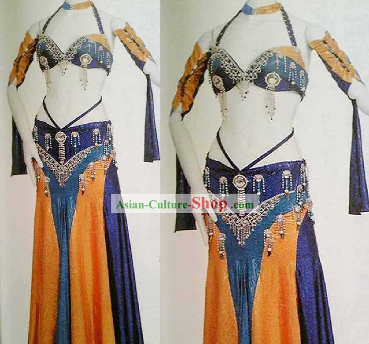 Top Belly Dance Performance Costume Complete Set for Women