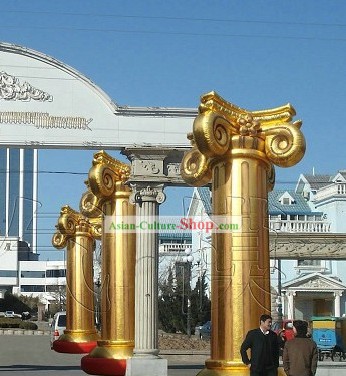 Traditional Large Inflatable Golden Column