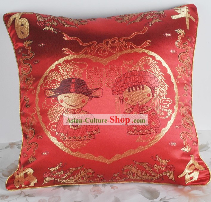 Traditional Chinese Wedding Silk Cushion