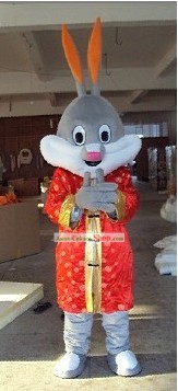 Chinese Tang Suit Rabbit Mascot Costumes Complete Set