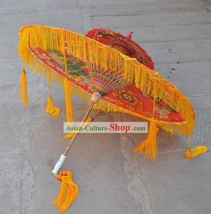Two Layers Chinese Hand Made Dragon Umbrellas