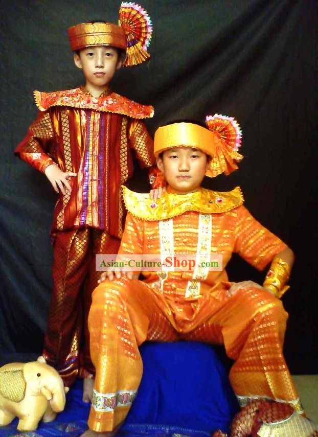 Traditional Thailand Prince Clothing for Children