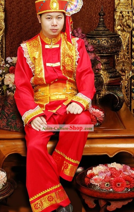 Traditional Thailand Wedding Dress for Bridegroom