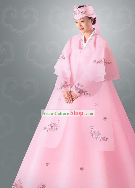 Traditional Korean Wedding Hanbok Set for Bride