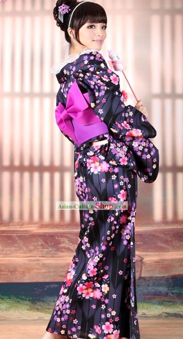 Top Japanese Yukata Kimono Obi Belt Geta Sandal Complete Set for Women