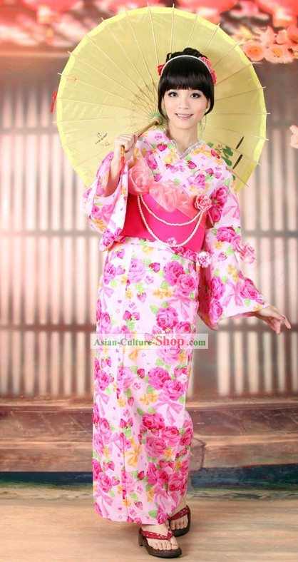 Японские кимоно Оби Ютака Пояс Гета Сандал Комплект для женщин
