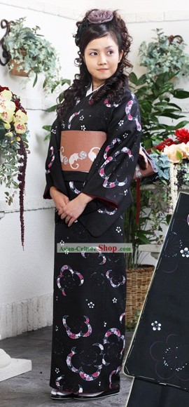 Japanese Yukata Kimono Complete Set for Women