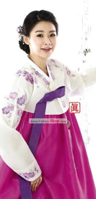 Traditional South Korean Women Hanbok Clothing Complete Set