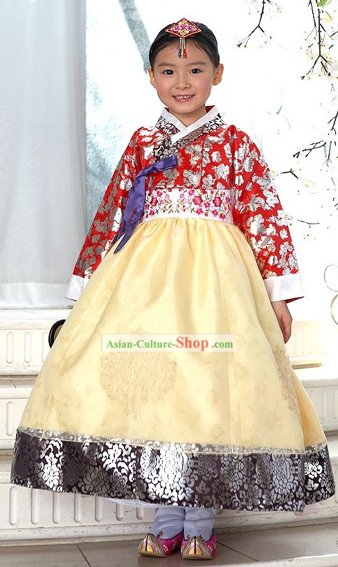 Traditional Korean Children Hanbok Dress for Girls