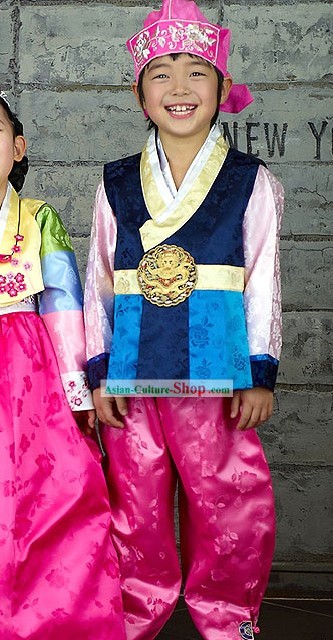 Traditional Korean Children National Costumes for Boys