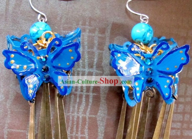 Traditional Chinese Hanfu Butterfly Earrings