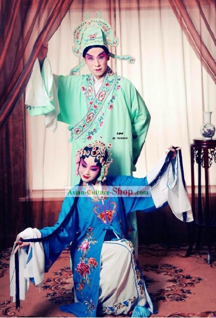 Chinese Opera Li Yuan Couple Costumes 2 Sets for Men and Women