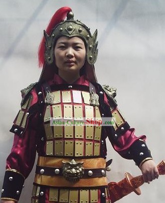 Ancient Chinese General Armor Costumes Full Set