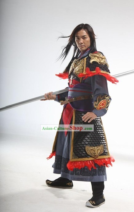 Ancient Chinese Zhao Zilong Armor Cosplay Costumes Full Set for Women