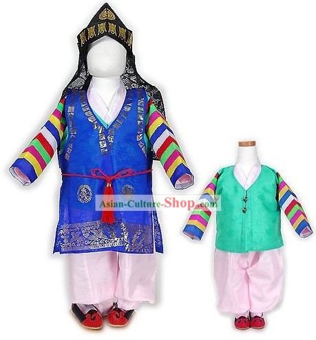 Traditiona Korean Royal Children Clothing Complete Set