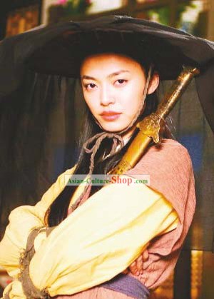 Ancient Chinese Swordswoman Costumes and Hat