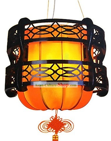 Traditional Chinese Parchment Wooden Lantern