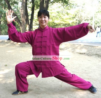 Traditional Chinese Mandarin Martial Arts Cotton Dress Set