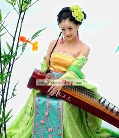 Ancient Chinese Musician Performance Costumes Complete Set