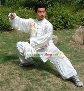 Traditional Chinese Silk Dragon Kung Fu Suit