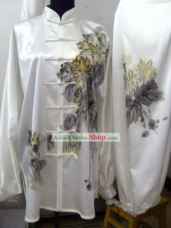 Traditional Chinese Silk Original Painting Tai Chi Uniform