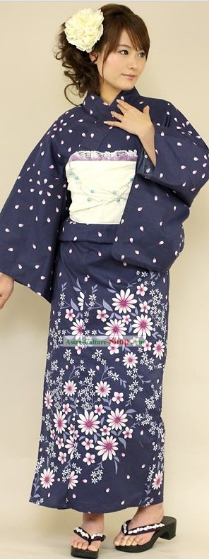 Traditional Japanese Kimono Clothing Complete Set for Women
