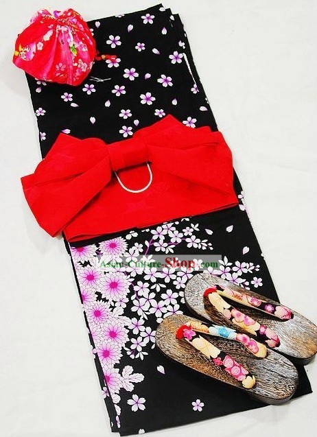 女性のための日本の浴衣ドレスコンプリートセット