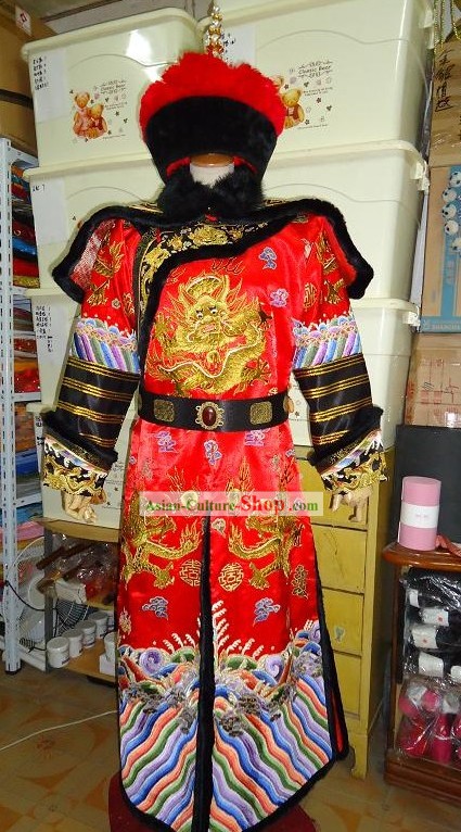 Ancient Chinese Emperor Wedding Dress Complete Set