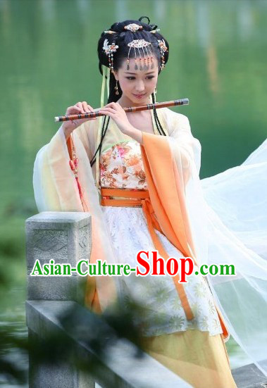 Chinese Classical Flute Musician Costumes for Women