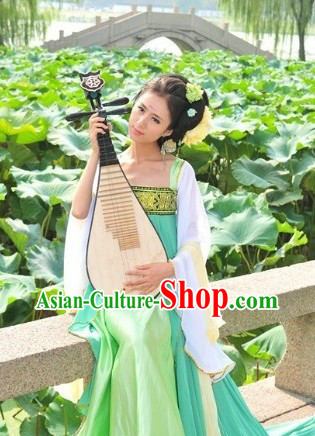 Green Tang Dynasty Lady Clothes for Women