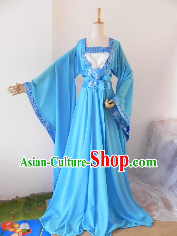Chinese Classical Blue Costumes for Women