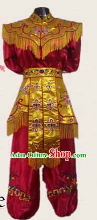 Traditional Chinese Drum Player Costume for Women