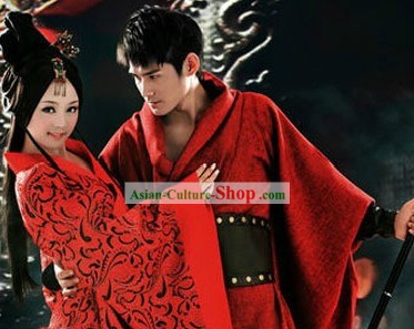 Ancient Chinese Beauty and Hero Costumes 2 Sets