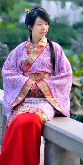 Ancient Chinese Han Dynasty Women Clothing Complete Set