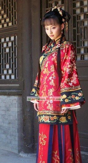 Chinese Classical Bride Wedding Dress Complete Set