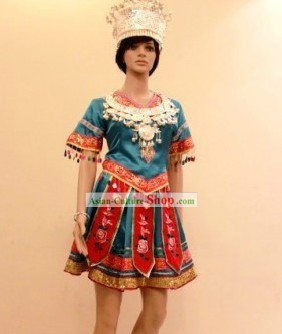 Traditional Chinese Miao Zu Dance Costume for Women